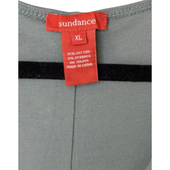 Sundance Womens Eternal Compliment Dress Green Faux Wrap Stretched Ruched Sz XL - Picture 8 of 14